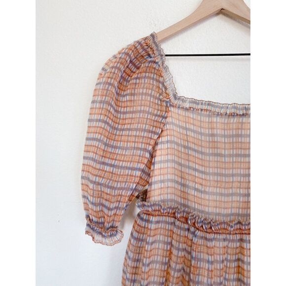 Sea NY Teddie puff sleeve plaid Dress - Picture 14 of 15